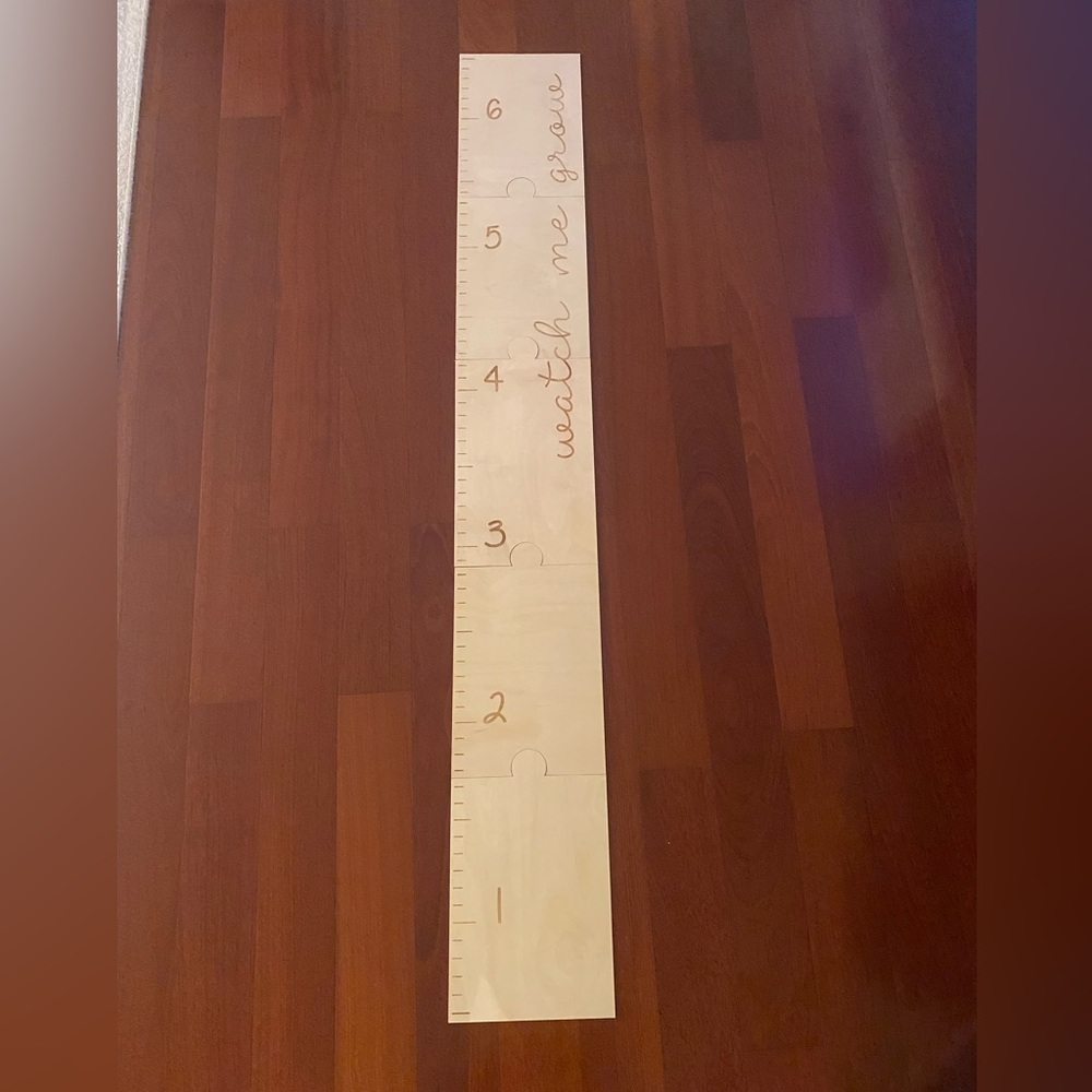 Wooden growth chart